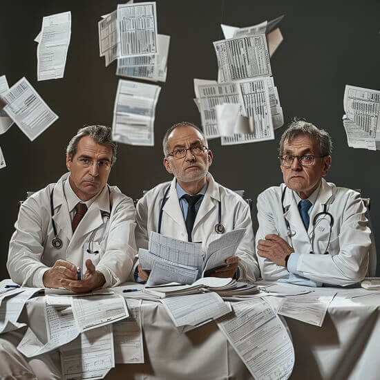 Ärzte mit Dokumenten
